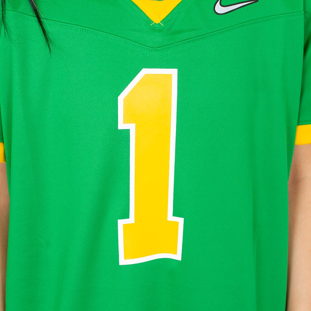 Classic Oregon O, Nike, Green, Jerseys, Polyester, Women, Football, Game Day, 2024, Apple, 905531